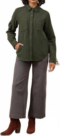 Bridge & Burn Dawson Overshirt In Dark Sage