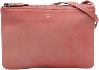 Celine Pre-owned Trio Crossbody Bag - Dames - Vintage Schoudertas - Roze - ONE Size - Leer - Vintage