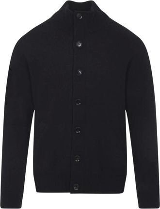 Brioni Truien & Vesten, Heren, Blauw, L, Midnight Blue Cashmere Zip Blouson