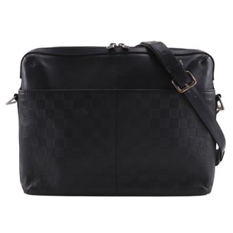 Louis Vuitton Calypso Messenger Damier Infini Leather Black Leather Handbag (Pre-Owned)