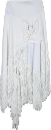 Philosophy di Lorenzo Serafini Gonna Lunga Asimmetrica - Dames - Maxi Rokken - Wit - S - Rokken