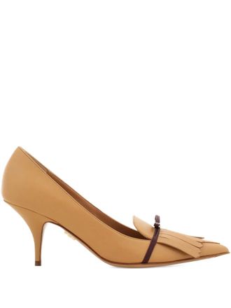Ferragamo 70mm mini-bow detail pumps - Brown