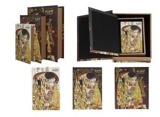 OEM Carmani, 3x Caja De Cart&oacute;n/imitaci&oacute;n De Libro - Gustav Klimt/el Beso (set)