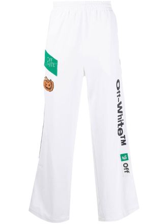 Off-white logo-embroidered track pants