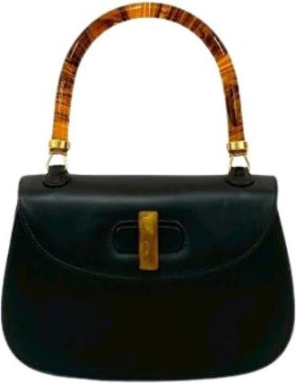 Gucci Pre-owned Vintage Handtas - Dames - Vintage Handtas - Zwart - ONE Size - Leer - Vintage