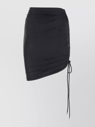 Balenciaga gathered stretch-nylon fitted skirt