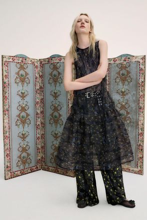 Ganni Dress in Shibori Organza - Size 34 Mixed