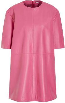 8 by YOOX LEATHER S/SLEEVE MINI DRESS