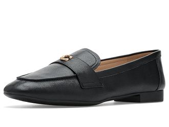 Coach Sculpted C Loafer Womens Dress Flat Shoes Black : 8.5 M, Leather