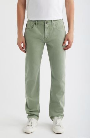 7 For All Mankind Comfort Sateen The Straight Leg Jeans in Leaf at Nordstrom, Size 28