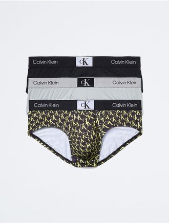 Calvin Klein Mens Calvin Klein 1996 3-Pack Micro Hip Brief - Multi - XL