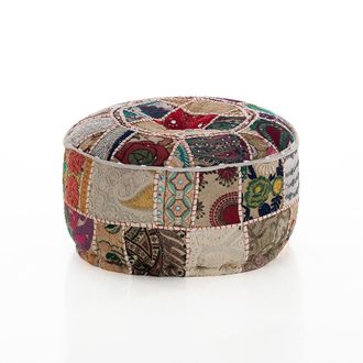 Oresteluchetta Round pouf YANTRA PATCH SMALL YANTRA program