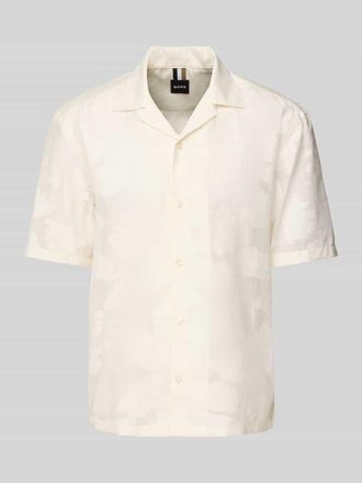 HUGO BOSS Relaxed Fit Freizeithemd mit Resortkragen Modell LARS in Weiss, Gr&ouml;&szlig;e XXL