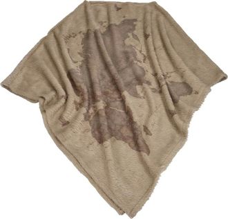 Alviero Martini 1A Classe Poncho de piel sint&eacute;tica con estampado Geo - Accessories - Mujer - Beige - ONE SIZE