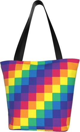 AOOEDM Tote Bag Gay Pride Shopping Bags Small Reusable Market Bag Beach Tote Bags Travel Totes