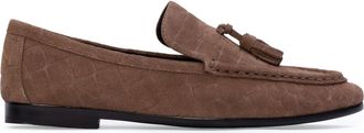 Black Suede Studio Finn Croc Loafer in Brown Croc Suede at Nordstrom, Size 41