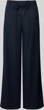 Christian Berg Stoffhose aus Leinen-Viskose-Mix mit Kordelzug in Dunkelblau, Größe 40