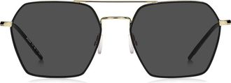 BOSS 54mm Square Aviator Sunglasses in Gold Black at Nordstrom Rack
