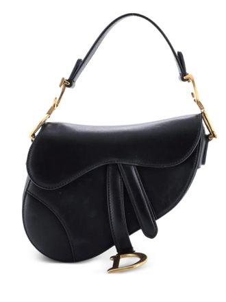 Dior Borsa a spalla Saddle mini in pelle - Nero