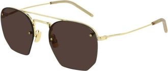 Saint Laurent Stijlvolle zonnebril met Indeterminado Mount - Heren - Zonnebrillen - Geel - 52 MM - Accessoires