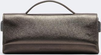 Brunello Cucinelli Essence metallic leather top-handle bag