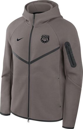 Nike Georgia Tech Fleece Nike Mens College Full-Zip Hooded Jacket in Grey | 05L40LYKGBN-8DL