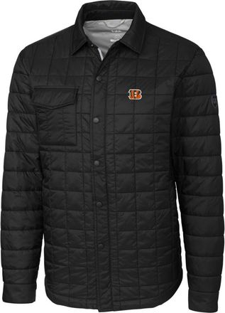 Cutter & Buck Mens Cutter & Buck Black Cincinnati Bengals Rainier Shirt Jacket at Nordstrom, Size X-Large