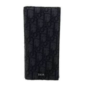 Dior Black Canvas Leather Long Wallet (Bi-Fold) (Pre-Owned)