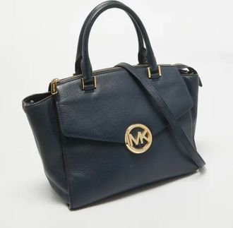 Michael Kors Pre-owned Tote Bags, female, Blue, Size: ONE SIZE Pre-owned Leather totes