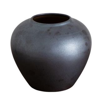 Nearly Natural 7-in Black Round Urn Vase at Nordstrom