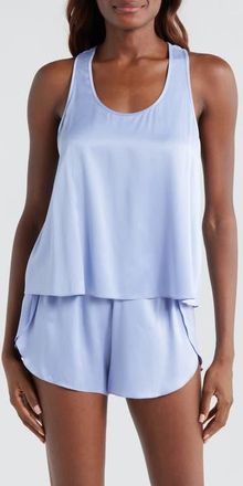 Lunya Racerback Washable Silk Short Pajamas in Periwinkle Eve at Nordstrom, Size Medium