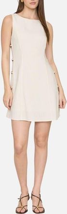 Blu Pepper Side Button Sleeveless Minidress in Natural at Nordstrom, Size Medium