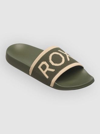 Roxy Slippy Knit Sandalen gr&uuml;n