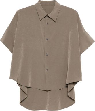 Yohji Yamamoto layered shirt - women - Triacetate/Polyester - 2 - Neutrals