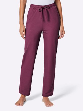 Feel Good Jogginghose FEEL GOOD, Damen, Gr. 36/38, Normalgr&ouml;ssen, lila (malve), 95% Baumwolle, 5% Elasthan, unifarben, Hosen Jogginghose