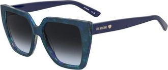 Love Moschino MOL088/S PJP/9O Womens Sunglasses Blue Size 55