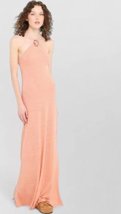 Alanui mermaid halter neck dress open back maxi