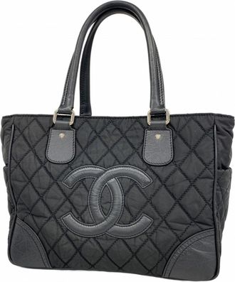 Chanel Black Nylon Tote Bag (Pre-Owned)