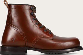 Frye Mens Hudson Plain Toe Workboot In Mahogany M
