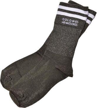 Brunello Cucinelli Womens Green White Two-Tone Ankle Socks, Size M