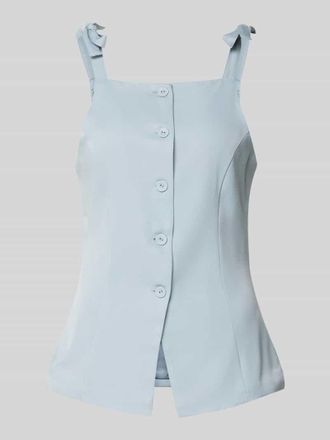 Little Mistress Top mit Knopfleiste in Hellblau, Gr&ouml;&szlig;e 34