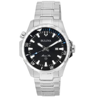 Bulova Mens Marine Star Black Dial Watch