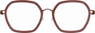 Lindberg Johanne 47-21 Optisch Montuur - unisex - Brillen - Rood - 47 MM - Accessoires
