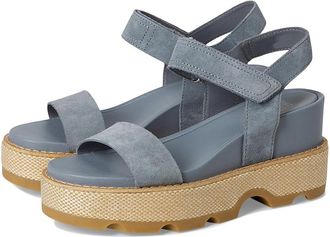 Sorel Joanie Iv Y Strap Wedge Womens Wedge Shoes Grey Ash/Gum 16 : 10.5 B - Medium, Leather/Suede