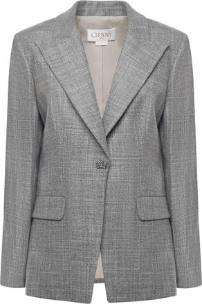 Genny Tailored Single-breasted Flannel Jacket