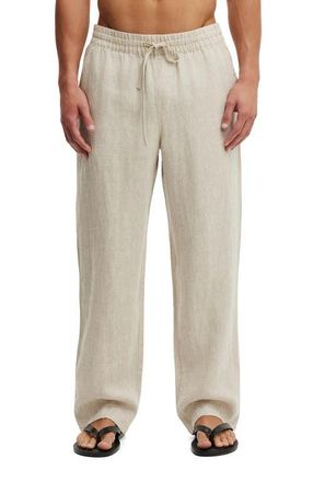 Cotton On Mens Baggy Linen Pant in Oatmeal at Nordstrom, Size X-Small