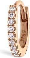 Maria Tash Diamond Eternity Single Hoop Earring in 18K Rose Gold/Diamond at Nordstrom, Size 6.5 Mm