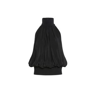Sportmax Piovra Mouwloze Top - Dames - Tops - Zwart - Maat: XS Zijde