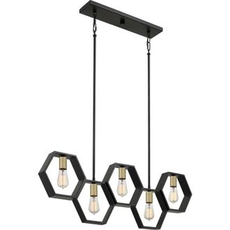 Quoizel Quoizel - Elstead Bismarck Bar Pendant Ceiling Light Earth Black