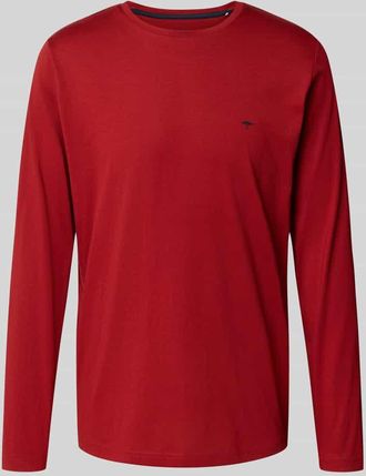 Fynch-Hatton Fynch-Hatton Longsleeve mit Logo-Detail in Dunkelrot, Größe XXL